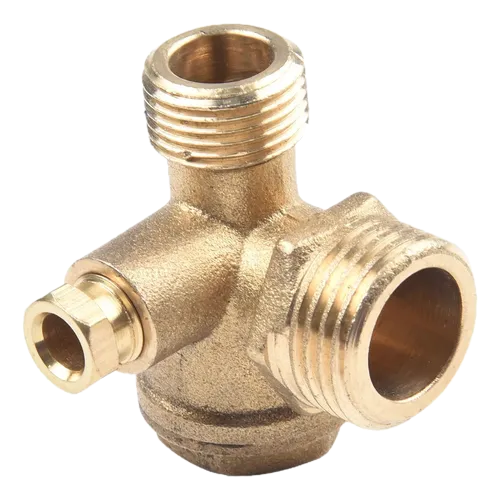Válvula Antirretorno de Compresor 1/2" x 3/8" con Salida a Virola