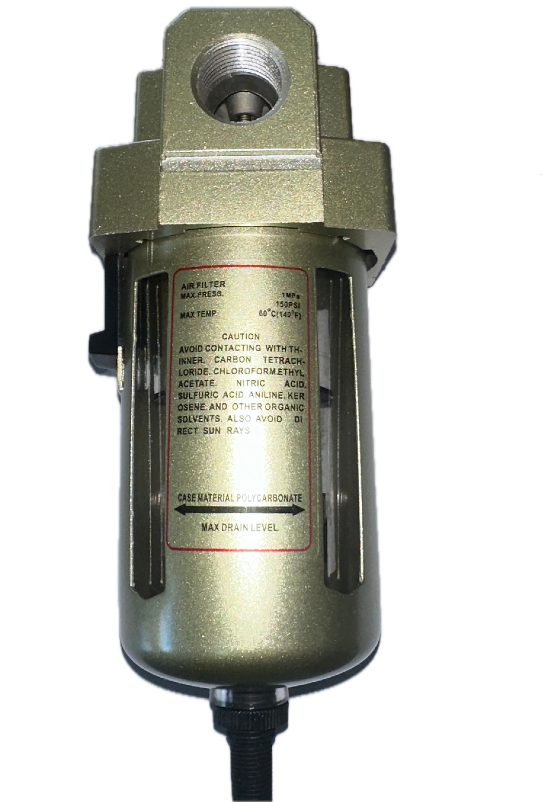 Filtro Neumático de Línea con Purga AUTOMATICA